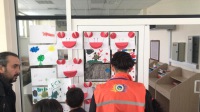 Hemşirelik ve Çocuk Gelişimi Bölümü öğrencileri KYK Ahi Yurdu’nda depremzede çocuklara yönelik çeşitli etkinlikler düzenliyor